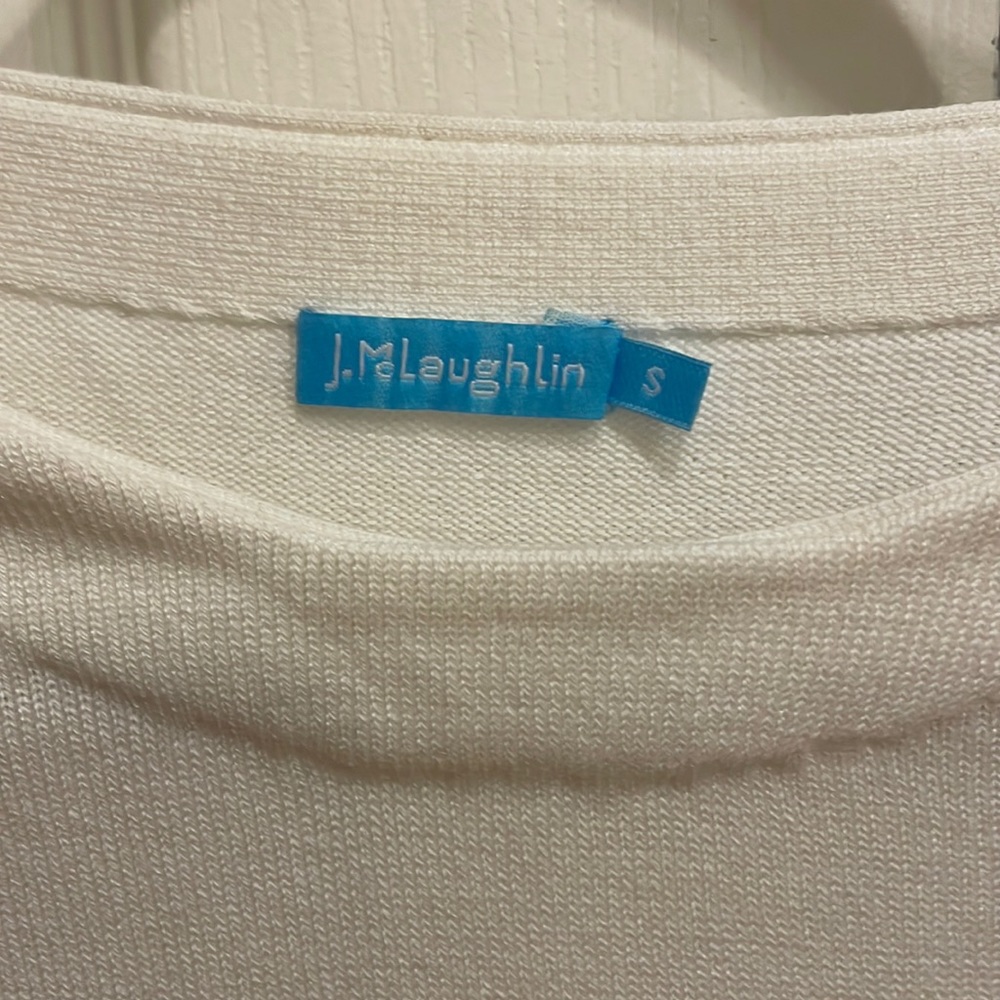 White:Cream colored sweater- worn once